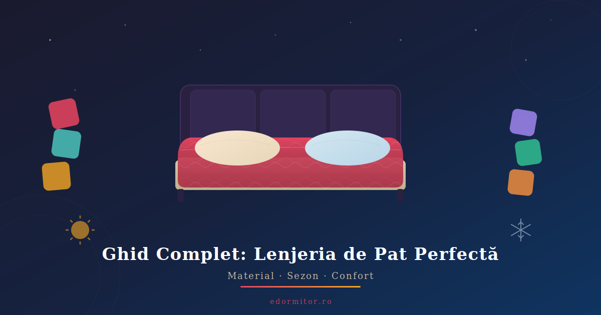 Ghid complet: Cum alegi lenjeria de pat perfecta in functie de material si sezon