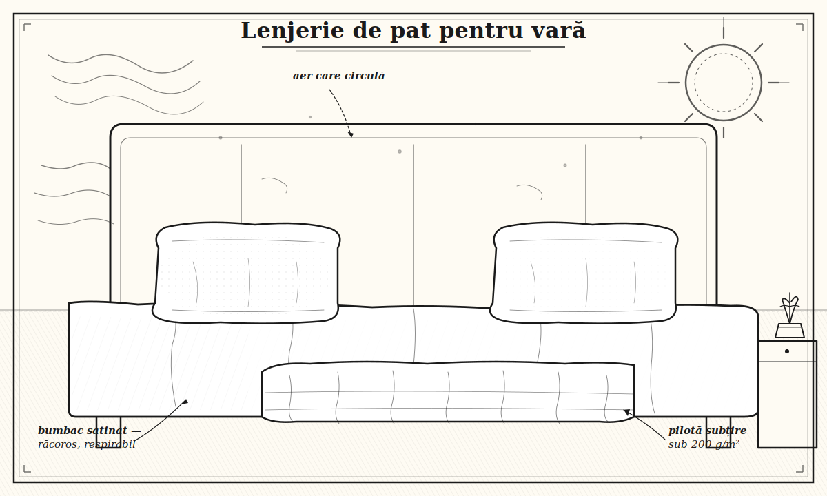 Ce lenjerie de pat alegi pentru vară